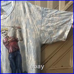 Vintage 1994 Grateful Dead Golf Tour Washington DC Tie Dye Blue T Shirt Size XL