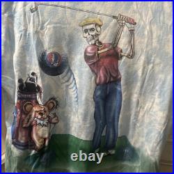 Vintage 1994 Grateful Dead Golf Tour Washington DC Tie Dye Blue T Shirt Size XL