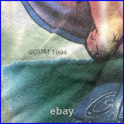 Vintage 1994 Grateful Dead Golf Tour Washington DC Tie Dye Blue T Shirt Size XL