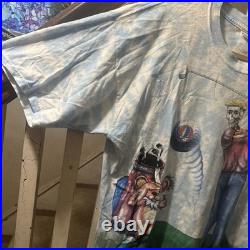 Vintage 1994 Grateful Dead Golf Tour Washington DC Tie Dye Blue T Shirt Size XL