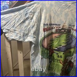 Vintage 1994 Grateful Dead Golf Tour Washington DC Tie Dye Blue T Shirt Size XL