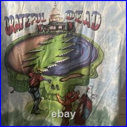 Vintage 1994 Grateful Dead Golf Tour Washington DC Tie Dye Blue T Shirt Size XL