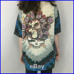 Vintage 1994 Grateful Dead Hockey Skeleton Shirt Tie Dyed Single Stitch Men's XL