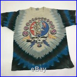 Vintage 1994 Grateful Dead Hockey Skeleton Shirt Tie Dyed Single Stitch Men's XL