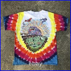 Vintage 1994 Grateful Dead Shirt Mens L Tie Dye Liquid Blue 90s