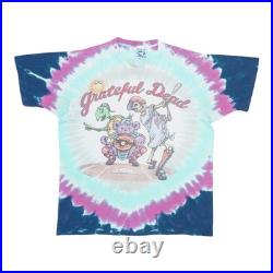 Vintage 1994 Grateful Dead Steal Your Base Liquid Blue Tie Dye Shirt