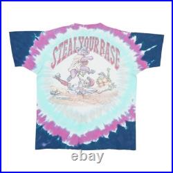 Vintage 1994 Grateful Dead Steal Your Base Liquid Blue Tie Dye Shirt