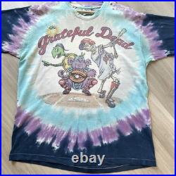Vintage 1994 Grateful Dead Steal Your Base Liquid Blue Tie Dye Shirt XL