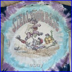Vintage 1994 Grateful Dead Steal Your Base Liquid Blue Tie Dye Shirt XL