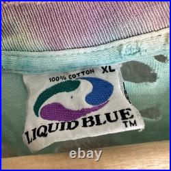 Vintage 1994 Grateful Dead Steal Your Base Liquid Blue Tie Dye Shirt XL