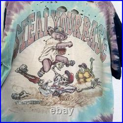 Vintage 1994 Grateful Dead Steal Your Base Liquid Blue Tie Dye Shirt XL