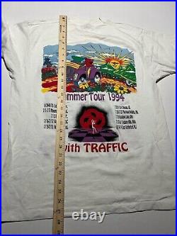 Vintage 1994 Grateful Dead Summer Tour with Traffic Graphic Shirt Large AI3