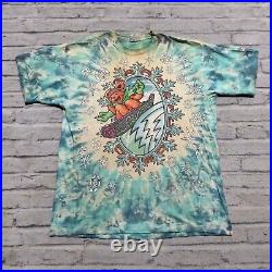 Vintage 1994 Grateful Dead Tie Dye Tour Shirt David Opie Band Rock Liquid Blue