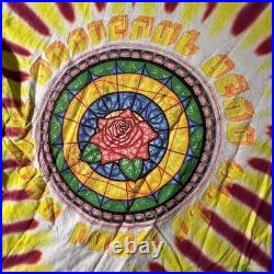 Vintage 1994 Grateful Dead Tour Tie Dye Shirt Stained Glass Steal Your Face XL
