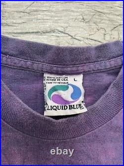 Vintage 1994 Grateful Dead Truckin Dead Xing Liquid Blue Tie Dye GDTRFB Large