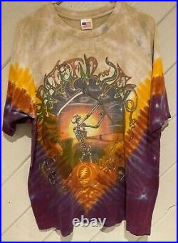Vintage 1994 Harvester Grateful Dead Fall Tour T-Shirt Size XL Tie Dye Autumn