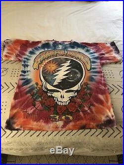 Vintage 1995 Grateful Dead 30 Years Tie Dye T-Shirt Large Liquid Blue