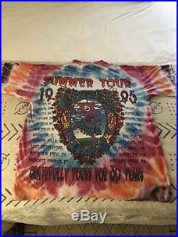 Vintage 1995 Grateful Dead 30 Years Tie Dye T-Shirt Large Liquid Blue