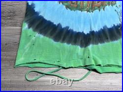 Vintage 1995 Grateful Dead Highgate Liquid Blue Tie Dye XL Pinkerton Thrashed