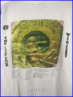 Vintage 1995 Grateful Dead Jerry Garcia Last Tour RARE! 2XL White Fare Thee Well