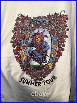 Vintage 1995 Grateful Dead Joker Summer Tour Mens Tshirt XL White