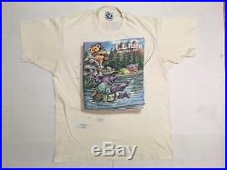 Vintage 1995 Grateful Dead LL Rain Un-Dyed Bear Shirt Liquid Blue XL