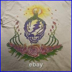 Vintage 1995 Grateful Dead Melting Wax Candle Steal Your Face T Shirt Large 90s