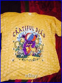 Vintage 1995 Grateful Dead Shirt How sweet it is Honeycomb All over print Rare