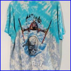 Vintage 1995 Grateful Dead Skiing T-Shirt Rare Single Stitch Original