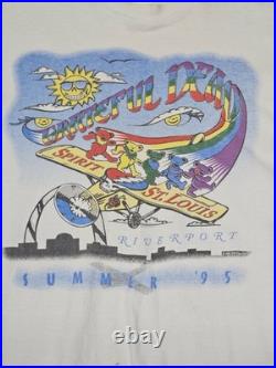 Vintage 1995 Grateful Dead St. Louis Band Tee Tour T-Shirt Size Large