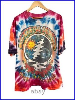 Vintage 1995 Grateful Dead Summer Tour Double Sided Tie Dye T-shirt