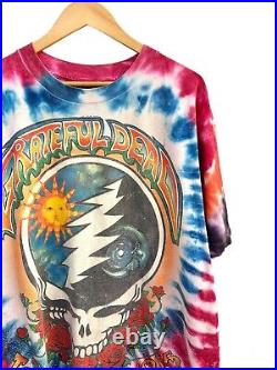 Vintage 1995 Grateful Dead Summer Tour Double Sided Tie Dye T-shirt