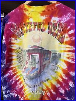 Vintage 1995 Grateful Dead Summer Tour T Shirt Tie Dye Size XL VTG Rare