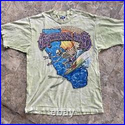 Vintage 1995 Grateful Dead T Shirt Rick Griffin Skeleton Surfer California LARGE