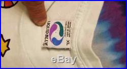 Vintage 1995 Grateful Dead T Shirt Washington DC Tie Dye Liquid Blue XL
