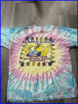 Vintage 1995 Grateful Dead Tie Dye Tour T Shirt XL Bound to Cover Just Mo Ground