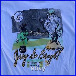 Vintage 1995 Grateful Dead shamrock irish parking lot bootleg shirt size XL