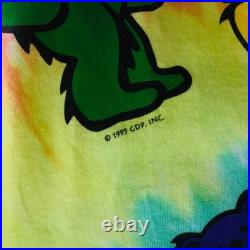 Vintage 1995 Grateful Dead tie-dye on Liquid Blue short sleeve tee shirt large