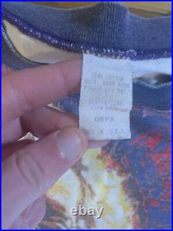 Vintage 1995 Jerry Garcia Heavens Smiles All Over Print T Shirt XL Grateful Dead