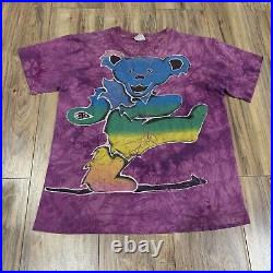 Vintage 1995 The Grateful Dead Bear The Mountain Dyed T-Shirt Men's Large