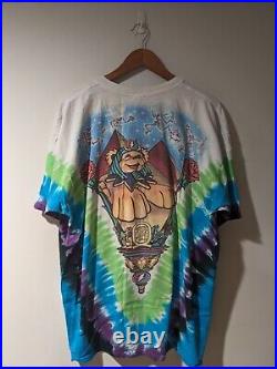 Vintage 1996 Grateful Dead Dancing Bears Pyramid Liquid Blue XX-Large T-Shirt