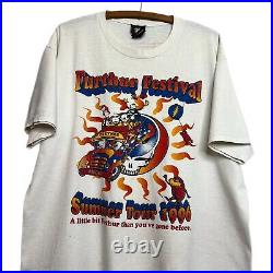 Vintage 1996 Grateful Dead Further Festival Concert Shirt Felix Calvin Hobbes