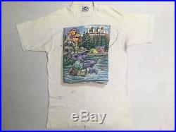 Vintage 1996 Grateful Dead LL Rain Bears Tour T-shirt Liquid Blue L 21x30