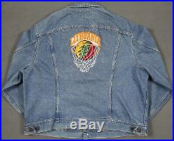 Vintage 1996 Grateful Dead Lithuania Olympic Basketball Denim Jacket 2XL t-shirt