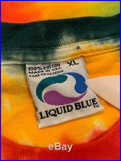 Vintage 1996 Lithuania Basketball Shirt Tie Dye Grateful Dead Liquid Blue XL