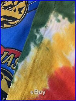 Vintage 1996 Lithuania Basketball Tie Dye Shirt Grateful Dead Liquid Blue XL