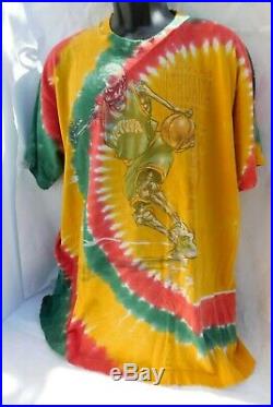 Vintage 1996 Tie Dye Grateful Dead Lithuania Olympic Basketball Team Tee T-Shirt