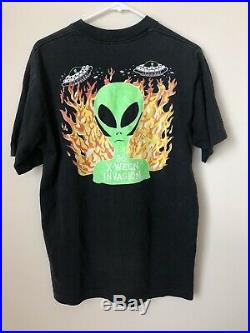Vintage 1996 Ween Band Promo Tour Shirt Alien X-Files Grateful Dead Concert Sz L