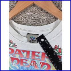 Vintage 1997 Grateful Dead Liquid Blue Scarlet Fire Tie Dye Long Sleeve Shirt XL