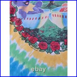 Vintage 1997 Grateful Dead Liquid Blue Scarlet Fire Tie Dye Long Sleeve Shirt XL